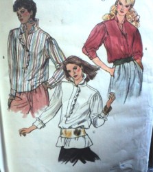 8376 VOGUE LOOSE PULLOVER SS-LS BLOUSE LENGTHS PATTERN 12